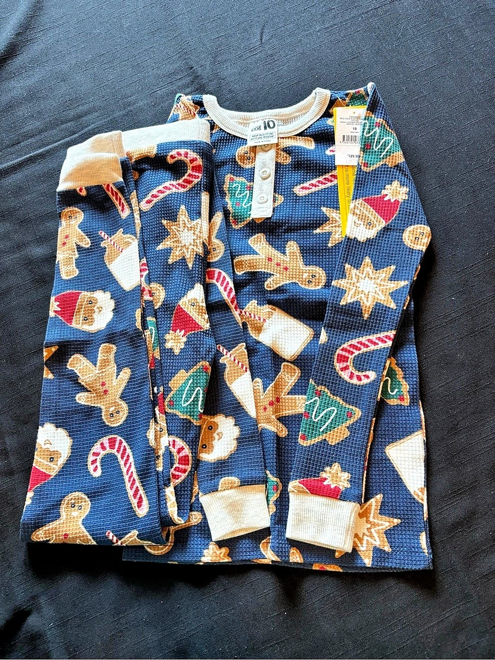 Cotton On Kids Milo Long Sleeve Pyjama Set Blue & Red Size 7-8